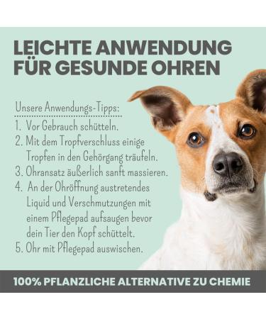 NOMS 2-in-1 Ear Cleaner for Dogs & Cats | Jojoba Oil & Bamboo Pads | Ear Drops for Inflammation Itching & Mites | 75ml - Buy Online on GoSupps.com