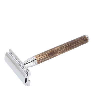 Manual Shaver Professional Ergonomic Double Edge Safety Razor Bamboo Handle for Home Facial Care
