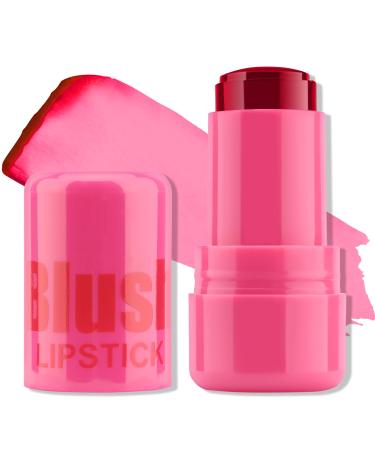 Erinde Jelly Tint Blush Stick Sheer Lip & Cheek Stain Buildable Watercolor Finish Multi-Use Jelly Tinted Lip Blush Makeup Stick Waterproof Long-lasting Matte Jelly Blush Stick #01
