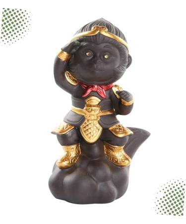 FUNOMOCYA Monkey Tea Pet Monkey Craft Monkey Ornaments Monkey Desktop Ornament Crafts Accessories Ceramics As Shown 7.5*4.5cm - Buy Online on GoSupps.com