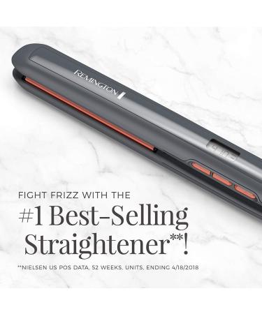 Remington S5500TA Anti-Static Flat Iron | 1 " Floating Ceramic Plates & Digital Controls | Hair Straightener - Grey/Coral | International Shipping Available - Buy Online on GoSupps.com