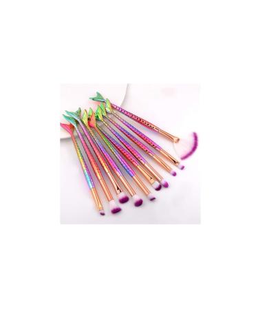 10-Piece Gradient Handle Makeup Brush Set - Eyeshadow Blush & Foundation Brushes for Flawless Application | International Shipping Available - Buy Online on GoSupps.com