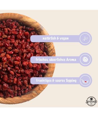 SIVIFOOD Barberry 1kg - Naturally Dried Berberis Berries - Premium Quality - No Added Sugar - Ideal Superfood - Buy Online on GoSupps.com