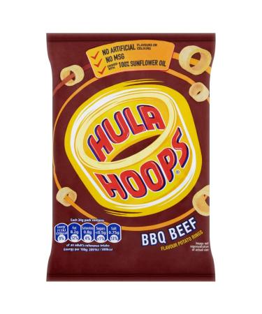 Hula Hoops KP Hula Hoops BBQ Beef - Pack of 32 x 34g