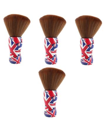 Minkissy 4 piece of hair cleaning brush salon razor brush hairbrush cleaner barber professional shaving brush accessories for beard care dust blower multi -purpose fiber wool gift man