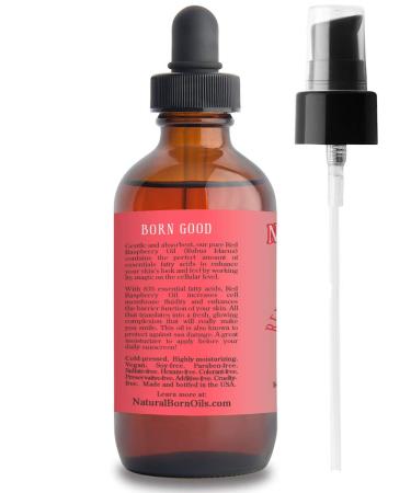 Organic Red Raspberry Seed Oil - 100% Pure 4oz Moisturizing Oil for Sensitive Skin - Buy Online on GoSupps.com