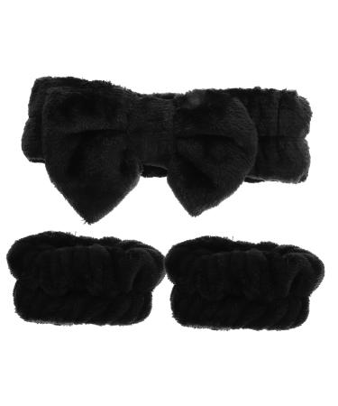 Healeved 1 Set Butterfly End Headband Supple Headbands Facial Caring Headbands Water Absorbent Headbands Portable Hairbands Washing Headband Makeup Hairbands and Wristbands Bow Headwear