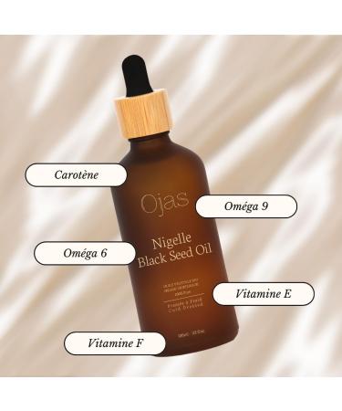 Ojas - Organic Black Cumin Oil (Black Seed Oil) from India | 100% Pure Virgin Natural & Cold Pressed - 3.5 oz. (100 ml) - Buy Online on GoSupps.com