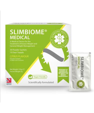 Slimbiome - Prebiotic Nutritional Supplement Vegan Gut Health Daily Management 30 Sachets