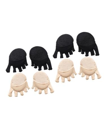 4 Pairs Full Toe Socks Daily Use Forefoot Pads Outdoor Half Socks Female Accessories Outdoor Metatarsal Pads Breathable Forefoot Pads Breathable Half Socks Reusable Half Socks