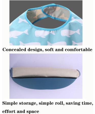 Adult Bibs Reusable Waterproof Adult Bibs with Crumb Catcher Dining Clothing Protectors for Elderly Women Men - Buy Online on GoSupps.com