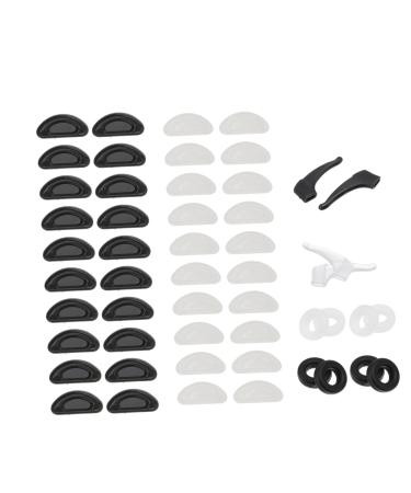 1 Set Anti-slip Cover For Eyeglasses Shot Glasses White Auricular Dot Silica Gel Round Student White 1.5x0.7cm