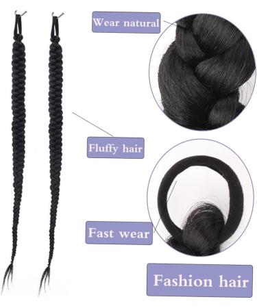 Beavorty braid wig ponytail braid extensions braided hairpiece braided hair extensions for women hairpieces for women braided with hair band braids material Miss strap Fashion 100X8CM Black - Buy Online on GoSupps.com
