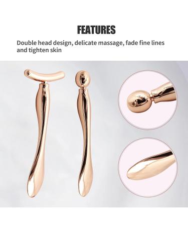 2PCS Metal Eye Cream Applicator Wand Stick | Face Roller & Eye Massager Tool for Women | Reduce Puffiness & Wrinkles - Buy Online on GoSupps.com