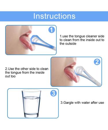 Silicone Tongue Cleaner Set - 6 Piece Tongue Brush for Fresh Breath & Plaque Removal - Extra Flat Design Prevents Bad Breath - Buy Online on GoSupps.com