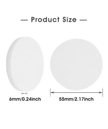 12-Piece White Round Molain Powder Puff Sponge Set for Liquid Foundation & Makeup Application - Buy Online on GoSupps.com