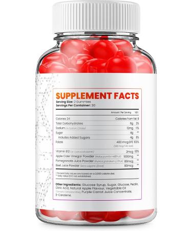 AnatomyOne Extreme ACV Gummies - Advanced Formula with B12, Beet Root Juice - 60 Gummies for Men and Women - Buy Online on GoSupps.com