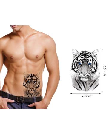 Lion Tiger Wolf Half Arm Sleeve Temporary Tattoo Sticker for Men - Pack of 20 Sheets - Buy Online on GoSupps.com