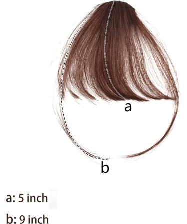 Hair Clip in Bangs Wispy Human Hair Bangs Hairpieces for Women Fringe Neat Faker Bangs with Temples Hairpieces for Party and Daily Wear(Wispy Bangs Dark Brown) Wispy Bangs Dark Brown - Buy Online on GoSupps.com