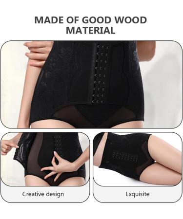 High Waist Sauna Belly Trainer Belt - Black Corset Body Shaper for Postnatal Recovery - Size L - Buy Online on GoSupps.com