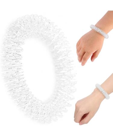 Silver Wrist Massage Ring - Acupressure Bracelet for Hand Joint Relief | International Shipping Available - Buy Online on GoSupps.com