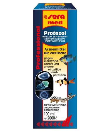 Sera Med Professional Protazole 100 ml - medicinal products for fish against individual skin parasites such as Ichthyophthirius Multifiliis Medicine for the aquarium 100 milliliters