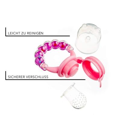 100% BPA-Free Fruit Teat Pacifier for Babies - Ideal for 3-6 Months | Pink Fruit & Vegetable Feeder - Buy Online on GoSupps.com