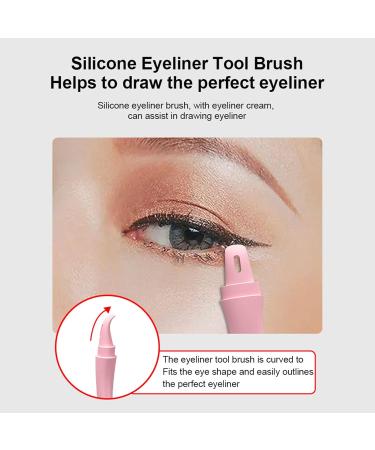 Eyeliner Stencil Silicone Beauty Ruler Reusable Makeup Liner Stencil Clean Winged Soft Flexible Silicone Eyeliner Template for Eye Liner Beginners(Pink) - Buy Online on GoSupps.com