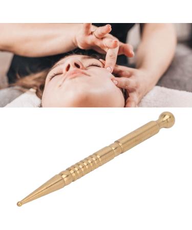 Verdant Touch Face Eye Massage Pen Acupressure Bar Brass Manual Acupuncture Pen for Deep Tissue Massage Men Women - Buy Online on GoSupps.com