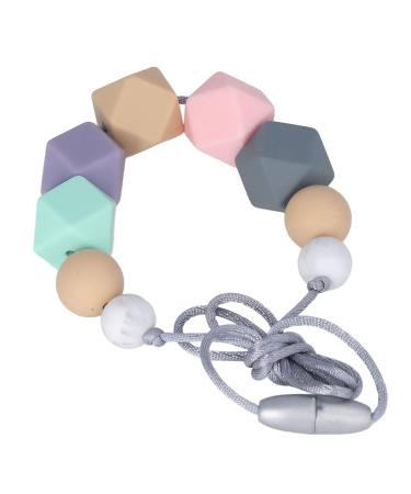 Baby Teething Chew - Safe Silicone Teether Necklace - Vibrant Colors - Portable - Type 3 - Buy Online on GoSupps.com