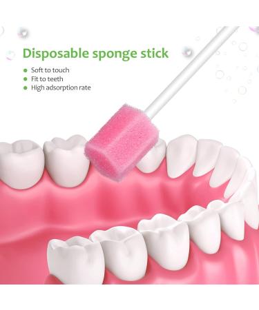Buy 100PCS Pink Disposable Mouth Swabs - Sponge Oral Swabs for Effective Mouth Cleaning | Fast International Shipping - Buy Online on GoSupps.com