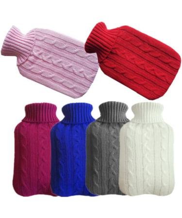 MAIES Hot Water Bottles 2000 ml with Fleece Knitted Cover | Hand Warmer & Water Filled Bag for Ultimate Comfort - International Shipping Available - Buy Online on GoSupps.com