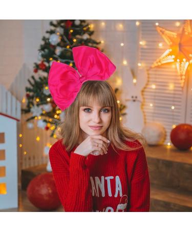Uonlytech Huge Pink Hair Bow Headband Big Bowknot Headband Christmas Bow Headband for Costume Accessories Party Props One Size Rosy - Buy Online on GoSupps.com