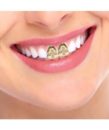 Didiseaon 2pcs Gold Decor Grills Grill Teeth Hip-hop Supplies Props Clothing Men and Women The Cross - Buy Online on GoSupps.com