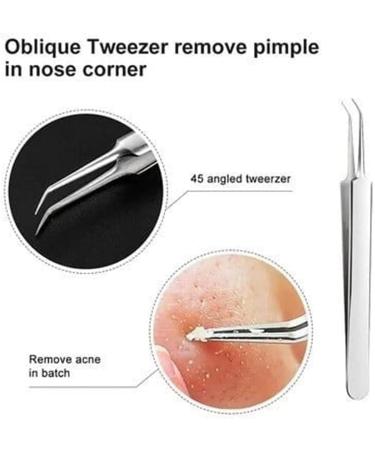 Usiveinborn Blackhead Remover Usiveinborn Tweezers Usiveinborn Professional Stainless Steel Facial Blackhead Remover Tweezers (Set* B) - Buy Online on GoSupps.com
