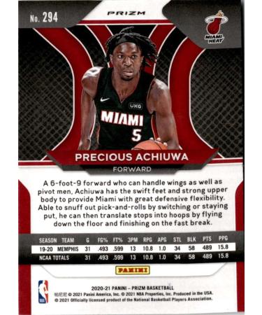 2020-21 Panini Prizm Precious Achiuwa RC #294 Red White Blue Miami Heat Basketball Card NM-MT - Buy Online on GoSupps.com