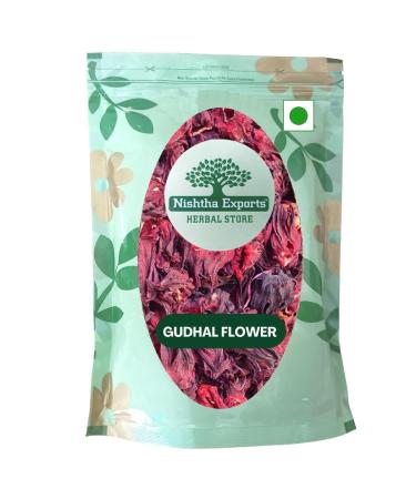 Gudhal Phool-Hibiscus Flower-Raw Herbs-Gudhal Flower-Hibiscus Rosa-Sinensis-Single Herbs-Jadi Booti (250 Gram) 250GM