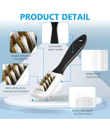 Flintronic 2 Pcs Suede & Nubuck 4-Sided Shoe Cleaner Kit with Brass Brush & Eraser - Luxury Leather Care for Boots, Jackets - Decontamination & Cleaning Solution - Buy Online on GoSupps.com