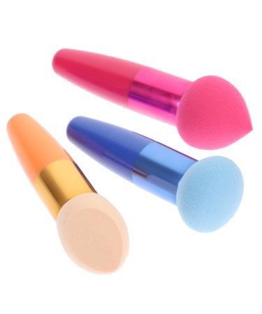 POPETPOP 3PC makeup brush set professional makeup set professional Women cosmetic Latex powder puff travel size kit travel makeup brush eyeshadow brush Foundation water drop
