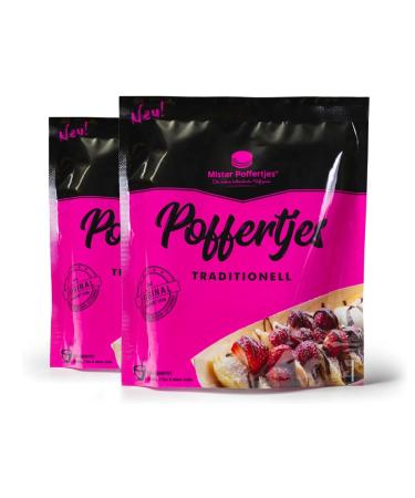 MISTER POFFERTJES Pancake baking mix for Poffertjes Dutch mini pancakes for home Pancake Mix (pack of 2)
