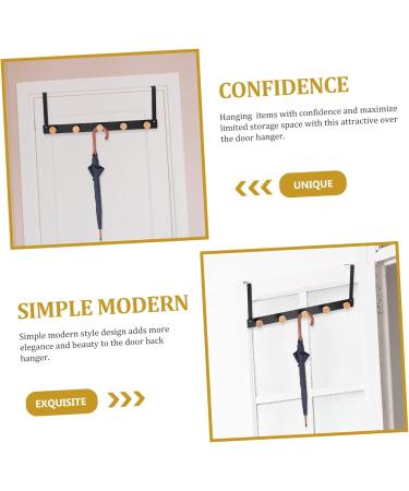 GRIRIW Cloth Hooks Towel Multi-Functional The Punch Clothing Punch- for Door Organizer Over Back Hanging Rear 50X8cm Black - Buy Online on GoSupps.com