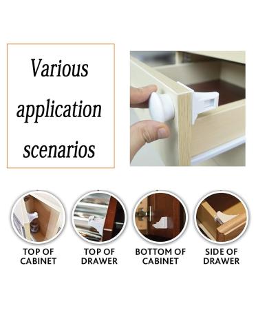 Sylbx Magnetic Cabinet Lock Set - 4 Locks + 1 Key | Invisible Child Safety Locks for Cupboards & Drawers | No Drilling or Tools Required | Secure Your Home - Buy Online on GoSupps.com