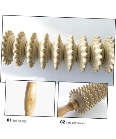 Lurrose Chinese Massage Balls - Portable Wooden Acupressure Roller for Muscle Relief & Fitness | Manual Muscle Massage Roller - Buy Online on GoSupps.com