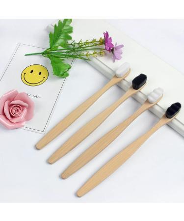 Very Soft Toothbrush Set - 4 Pieces Micro Nano Manual for Kids & Adults | 20 000 Bristles for Tooth Sensitivity & Gum Protection - White & Gray - Buy Online on GoSupps.com