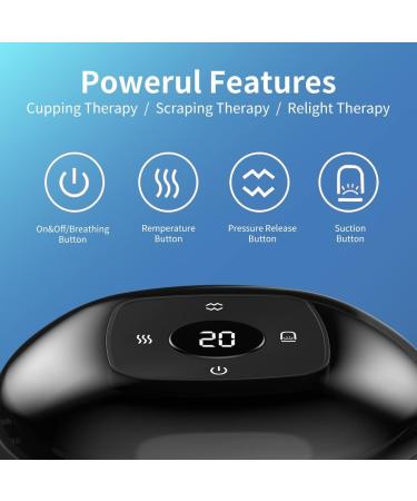 Smart Dynamic Cupping Therapy Set Cellulite Massager 3 in 1 Vacuum Therapy Machine Cellulite Remover Gua Sha Massage Tool with12 Level Temperature and Suction manual-back-massagers 12th Gear Blue - Buy Online on GoSupps.com