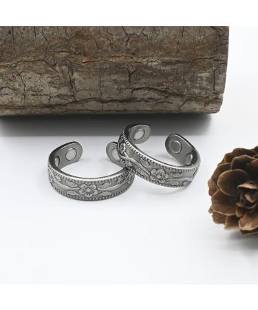 Vicmag 2PCS Magnetic Copper Rings for Women - 99.99% Solid Pure Copper - Adjustable - Gift Box Included (Grey Plum) - Buy Online on GoSupps.com