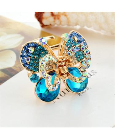Ruihfas Fashion 4Pcs Crystal Rhinestone Butterfly Hair Clips for Women/Girls - Set of 4 Grippers | 1.26 & 1.10 inch - Buy Online on GoSupps.com