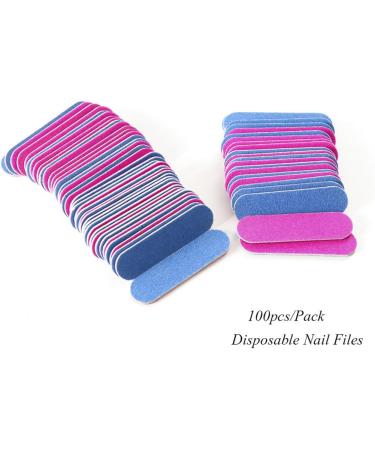 Dajidafu 100 Pieces Sandpaper Nail File Lightweight Wear-resistant Double Sided Crystal Polishing File Cosmetic Pedicure Manicure - Buy Online on GoSupps.com