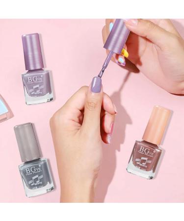 3 Color Nail Polish Set Quick Dry & Long Lasting Nail Varnish Pastel Gel Nail Polish Non-Toxic Water Based Nail Polish Nature No Need UV Nail Paint For Diy Nail Art (Style C) - Buy Online on GoSupps.com