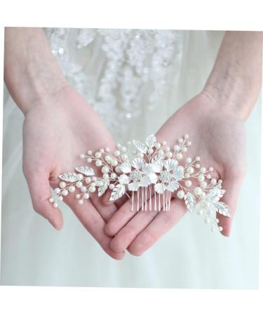DOITOOL Rhinestone Comb For Girl Friends Hair Flower Combs Hair Accessories Bridal Headwear Tiara Comb for Bridal Hair Comb Pearl Bride - Buy Online on GoSupps.com